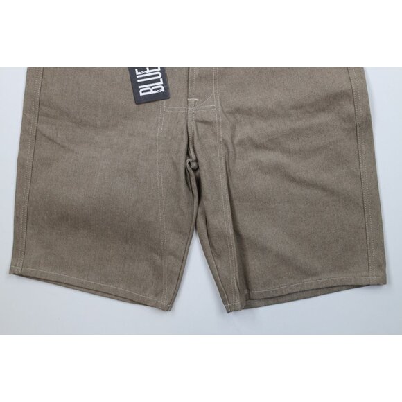 Deadstock Vintage 90s Marithe Francois Girbaud Mens 33 Baggy Denim Shorts Khaki - Picture 4 of 11